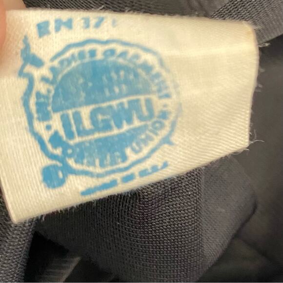 Vintage Black Sheer Peignor Nightgown Robe Ruffle Set size medium 70s Union USA - Picture 13 of 14